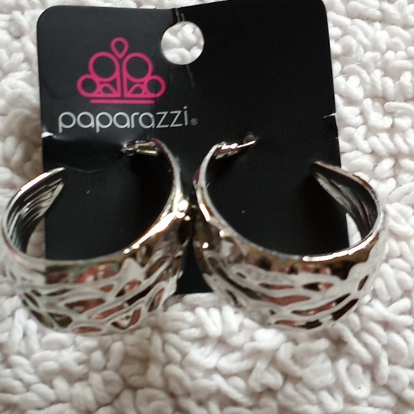 Badlands and Bellbottoms Silver Hoop Earrings - Picture 1 of 1